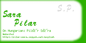 sara pilar business card